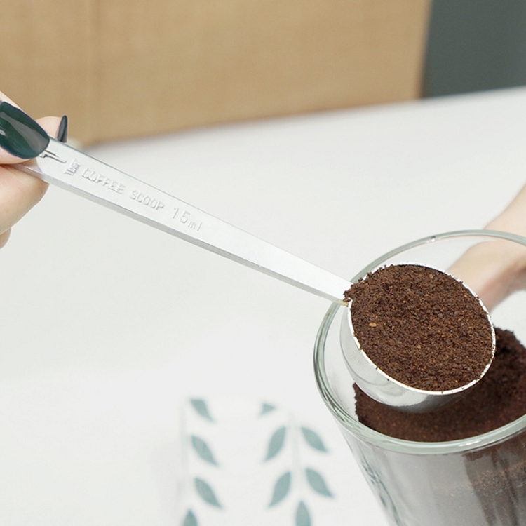 High quality stainless steel coffee beans measure 15 ml long handle coffee spoon scoop mixing spoon scoop milk flavor